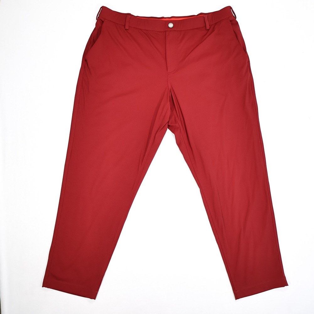 REDVANLY Mens XXL Red Bradley Pull On Performance Stretch Golf Trouser Pants - Picture 2 of 8